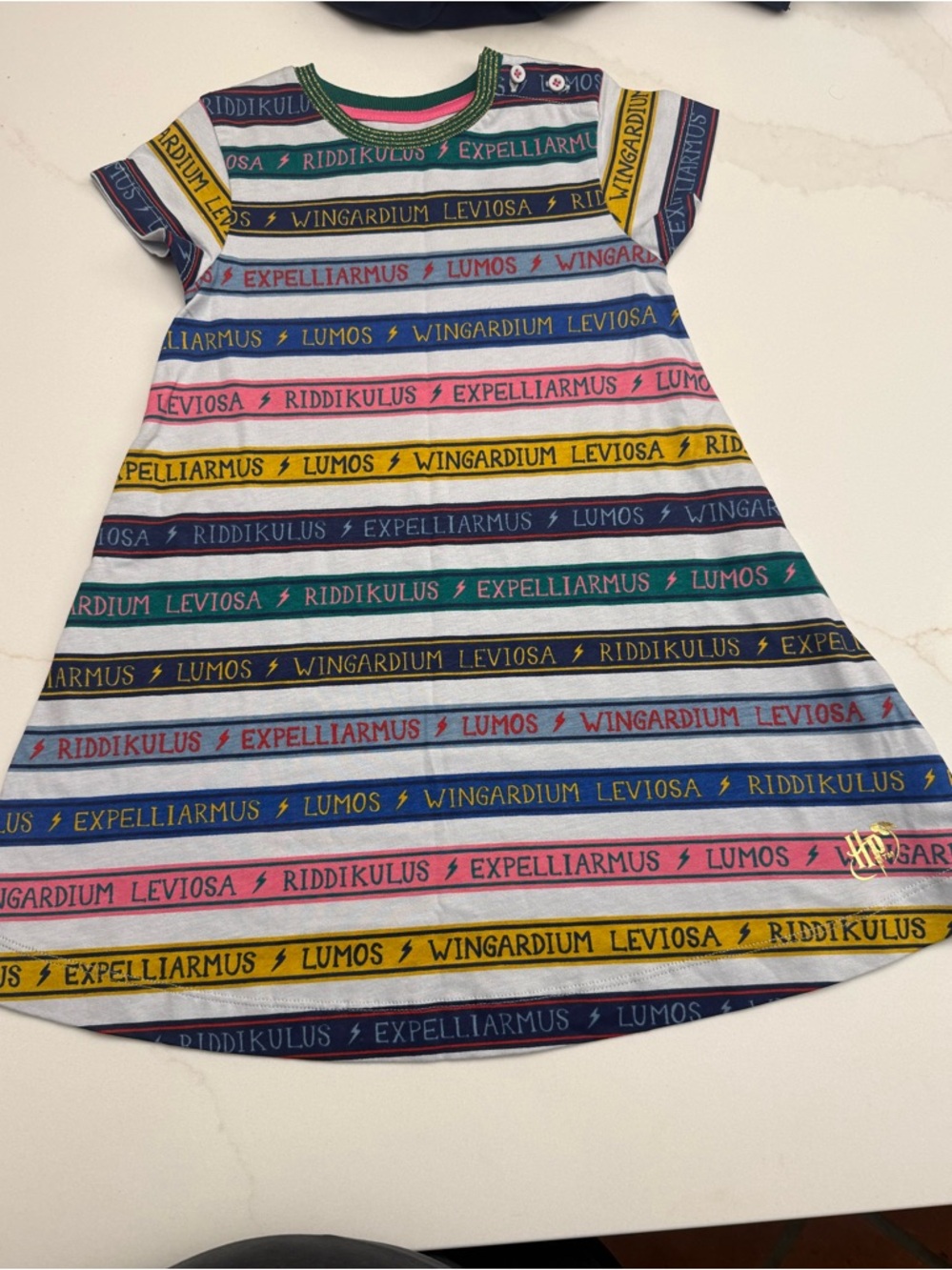 NWOT Mini Boden Multicolor Striped Harry Potter Spell Dress size 3-4